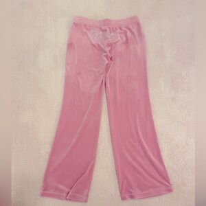 Juicy Couture Pink Velvet Rhinestone Logo Sweatpants Track pants 2000s y2k